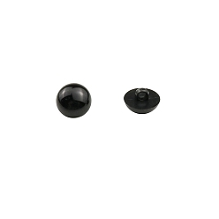 Black Plastic Craft Doll Eyes, Half Round Sew On Buttons Eyes, Doll Making Supplies, Black, 12.5mm