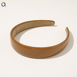 B116 Bright Candy PU Headband - Caramel Candy-colored PU Leather Headband - Simple Hairband, Chanel Style, Hair Accessories.