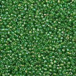 (167) Transparent AB Peridot TOHO Round Seed Beads, Japanese Seed Beads, (167) Transparent AB Peridot, 15/0, 1.5mm, Hole: 0.7mm, about 135000pcs/pound