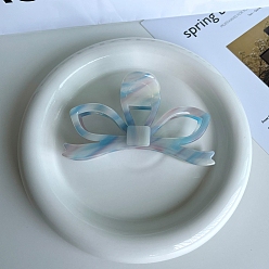 Светло-Голубой Заколки для волос в форме когтей из ацетата целлюлозы, аксессуары для волос для женщин и девочек, бантом, Небесно-голубой, 112x70 мм