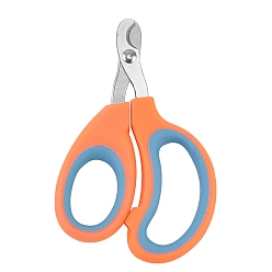 Dark Orange Stainless Steel Pet Supplies Nail Clippers, with Plastic and Rubber Jacket, Dark Orange, 100x65x9mm