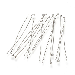 Stainless Steel Color 304 Stainless Steel Ball Head pins, Stainless Steel Color, 70x0.5mm, pin: 0.5mm