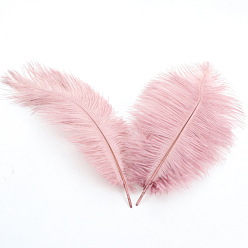 Pink Ostrich Feather Ornament Accessories, for DIY Costume, Hair Accessories, Backdrop Craft, Pink, 200~250mm