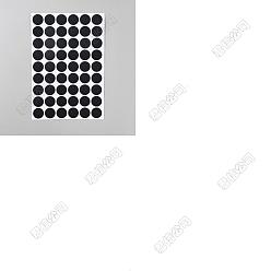 Черный 5 самоклеящиеся ПВХ-листы, декоративные наклейки, плоско-круглые, чёрные, 211x145x0.5 мм