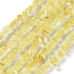 Citrine Natural Citrine Beads Strands, Chip, 1~5x3~16x3~5mm, Hole: 0.8~0.9mm, 29.92~32.68''(76~83cm)