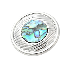 Нержавеющая Сталь Цвет Плоские круглые 304 перстни из ракушки пауа из нержавеющей стали для женщин, цвет нержавеющей стали, 31 мм, внутренний диаметр: 17 мм