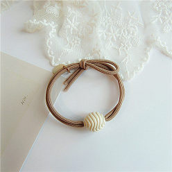 White sphere Acrylic Geometric Square Butterfly Bow Ball Hair Tie Set - Fashionable, Stylish, Feminine.