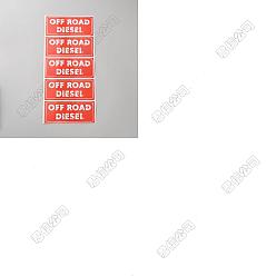 Красный 12листы водонепроницаемые ПВХ наклейки с предупреждающими знаками, виниловые наклейки безопасности, прямоугольник со словом, красные, 315x146x0.2 мм