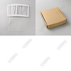 Прозрачный 8 шт. прозрачный акриловый набор рамок для скатывания глины, квадратный, прозрачные, 150x150x1 мм, внутренний диаметр: 120x120 мм