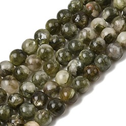Лепидолит Нити бусин из натурального зеленого лепидолита, круглые, 6~6.5 мм, отверстие : 1.4 мм, около 62 шт / нитка, 15.24'' (38.7 см)