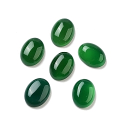 Зеленый агат Кабошоны из окрашенного и нагретого натурального зеленого оникса из агата, овальные, 16x12x5 мм