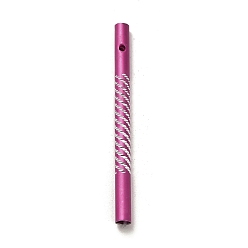 Средний Фиолетово-красный 304 подвески из круглых трубок из нержавеющей стали, принадлежности для изготовления колокольчиков, колонка, средне фиолетовый красный, 79x6 мм, отверстие : 2.5 мм