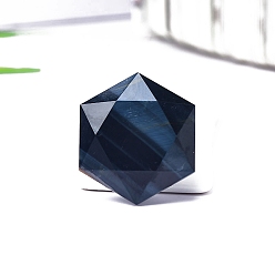 Синий Тигровый Глаз Натуральный синий тигровый глаз, Звезда Давида, статуэтки, статуи для украшения рабочего стола для домашнего офиса, 30 мм