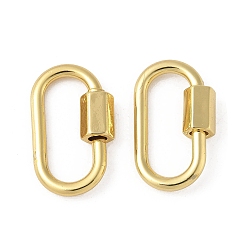 Настоящее золото 18K Латунные подвески с карабином, для изготовления ожерелий, быстрые ссылки, долговечный, овальные, реальный 18 k позолоченный, 20x10x1.9 мм