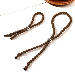 Кокосово-Коричневый Тканевые регулируемые резинки для волос, аксессуары для волос для женщин, кокосового коричневый, 135~220x37~63 мм, 2 шт / комплект