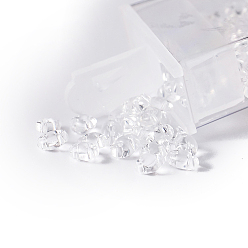 Clair 10g perles de verre tchèque transparentes, 2-trou, ovale, clair, 5x2.5mm