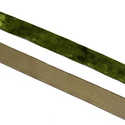 Темно-Зеленый Бархатная лента, одна сторона, для подарочной упаковки, оформление партии, темно-зеленый, 2.4x0.1 см