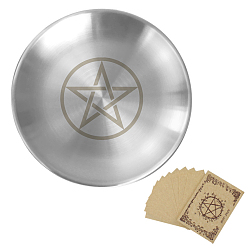 Star Stainless Steel Incense Holder, Candle Holder, Dowsing Divination Supplies, Star, 140mm