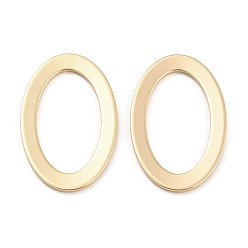 Real 18K Gold Plated Brass Linking Rings, Oval Connector, Real 18K Gold Plated, 24.5x16x1mm