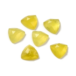 Нефрит Кабошоны из натурального корейского нефрита, граненые, треугольные, 7x7x3 мм