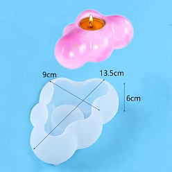 Ghost White DIY Silicone Cloud Shape Tealight Candle Holder Molds, Resin Casting Molds, for UV Resin, Epoxy Resin Craft Making, Ghost White, 13.5x9x6cm