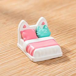 Furniture & Appliances Пластиковая мебель мини модель, аксессуары для кукольного домика с микро-ландшафтом, притворяясь опорными украшениями, кровать, 39x29 мм