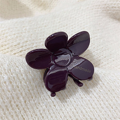 purple-red Шикарная женская заколка для волос – элегантный дизайн в виде виноградной лозы с ручкой из акульих зубов