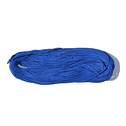 Blue 100M Braided Round Cotton Cords, for Crafts Packaging, Blue, 3mm, about 109.36 Yards(100m)/Bundle
