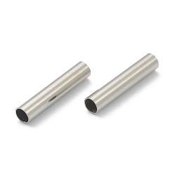 Stainless Steel Color 304 Stainless Steel Tube Beads, Stainless Steel Color, 10x2mm, Hole: 1.5mm