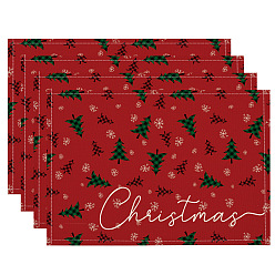 CD-28-16 (set of four) Christmas holiday decorative placemat Santa Claus snowflake placemat home kitchen insulated coaster anti-scalding western placemat