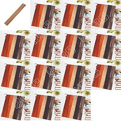 Mixed Color 15 Pcs 15 Colors Wood Boards, for Bookmark Making, Rectangle, Mixed Color, 1pc/color