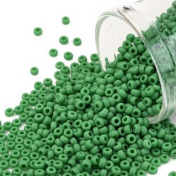 (47DF) Opaque Frost Shamrock Тохо 8/0 круглые бусины, японский бисер, (47 df) непрозрачный морозный трилистник, 3 мм, отверстие : 1 мм, Около 222 шт / 10 г