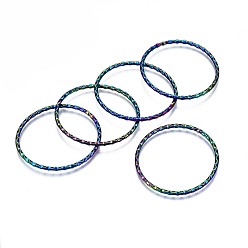 Rainbow Color Литое lingking кольцо, без кадмия, без никеля и без свинца, кольцо, Радуга цветов, 45x43x2 мм, 41x39 мм внутренним диаметром