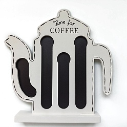 Белый Деревянная стойка для хранения кофейных капсул, демонстрационные украшения, для домашнего офисного стола, белые, 300x300x50 мм