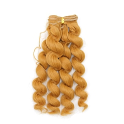 Goldenrod High Temperature Fiber Long Wavy Doll Wig Hair, for DIY Girl BJD Makings Accessories, Goldenrod, 150~1000mm