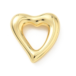 Сердце Латунные подвески, реальный 18 k позолоченный, сердце прелести, 27.5x26x7 мм, Внутренние размеры: 14.5x13 mm