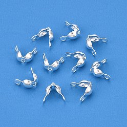 Серебро Латунная часть шарика советы, Калотте заканчивается, крышка раскладушки, серебряные, длиной около 7 мм , отверстие : 1 мм, внутренний: 4 mm