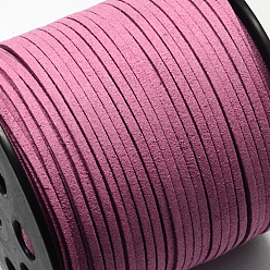 Old Rose Eco-Friendly Faux Suede Cord, Faux Suede Lace, Old Rose, 3.0x1.4mm, about 98.42 yards(90m)/roll