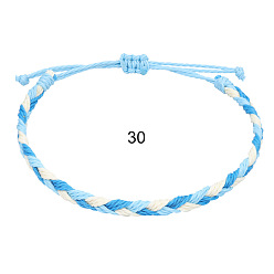 30 Bohemian Twisted Braided Bracelet for Women and Men with Wave Charm
