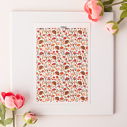 Гриб Серьги из полимерной глины, бумага для переноса воды, украшение подвески из глины, водорастворимые наклейки, гриб, 13.8x9.5 см