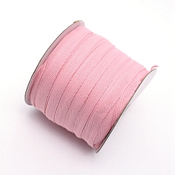 Pink Хлопчатобумажные ленты из твила, елочка ленты, для шитья, розовые, 3/8 дюйм (10 мм) x 0.84 мм, о 80yards / рулон (73.15 м / рулон)