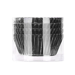 Black Cupcake Aluminum Foil Baking Cups, Greaseproof Muffin Liners Holders Baking Wrappers, Black, 65x30mm, about 100pcs/bag