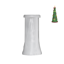 Round Christmas Tree DIY Candle Silicone Molds, for Scented Candle Making, Round, 4.2x10.1cm
