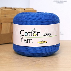 Blue Cotton Yarn, for DIY Crochet Crafts, Blue, 2.5~3mm