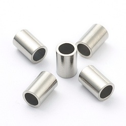 Stainless Steel Color 304 Stainless Steel Beads, Tube Beads, Stainless Steel Color, 6x4mm, Hole: 3mm