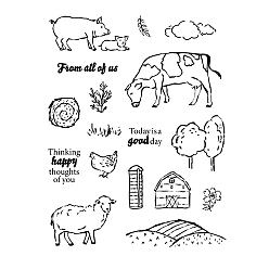 Sheep Clear Silicone Stamps, for DIY Scrapbooking, Photo Album Decorative, Cards Making, Sheep, 140x140mm