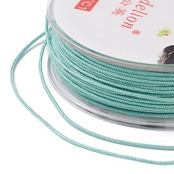 Turquoise Nylon Trim Cord, for Chinese Knot Kumihimo String, Turquoise, 0.9mm, about 20m/roll