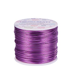 Purple Round Aluminum Wire, Purple, 15 Gauge, 1.5mm, about 223.09 Feet(68m)/roll