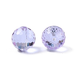 Лиловый Стекло k9 стекло, имитация Австрийские кристаллические шарики, граненый (128 граней), круглые, сирень, 12 мм, отверстие : 1.4~2 мм