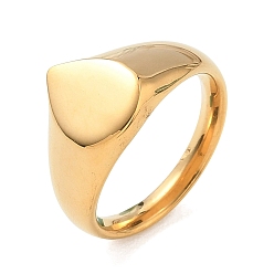 Настоящее золото 18K 304 кольца для пальцев из нержавеющей стали для женщин, слеза, реальный 18 k позолоченный, 12 мм, внутренний диаметр: 17 мм
